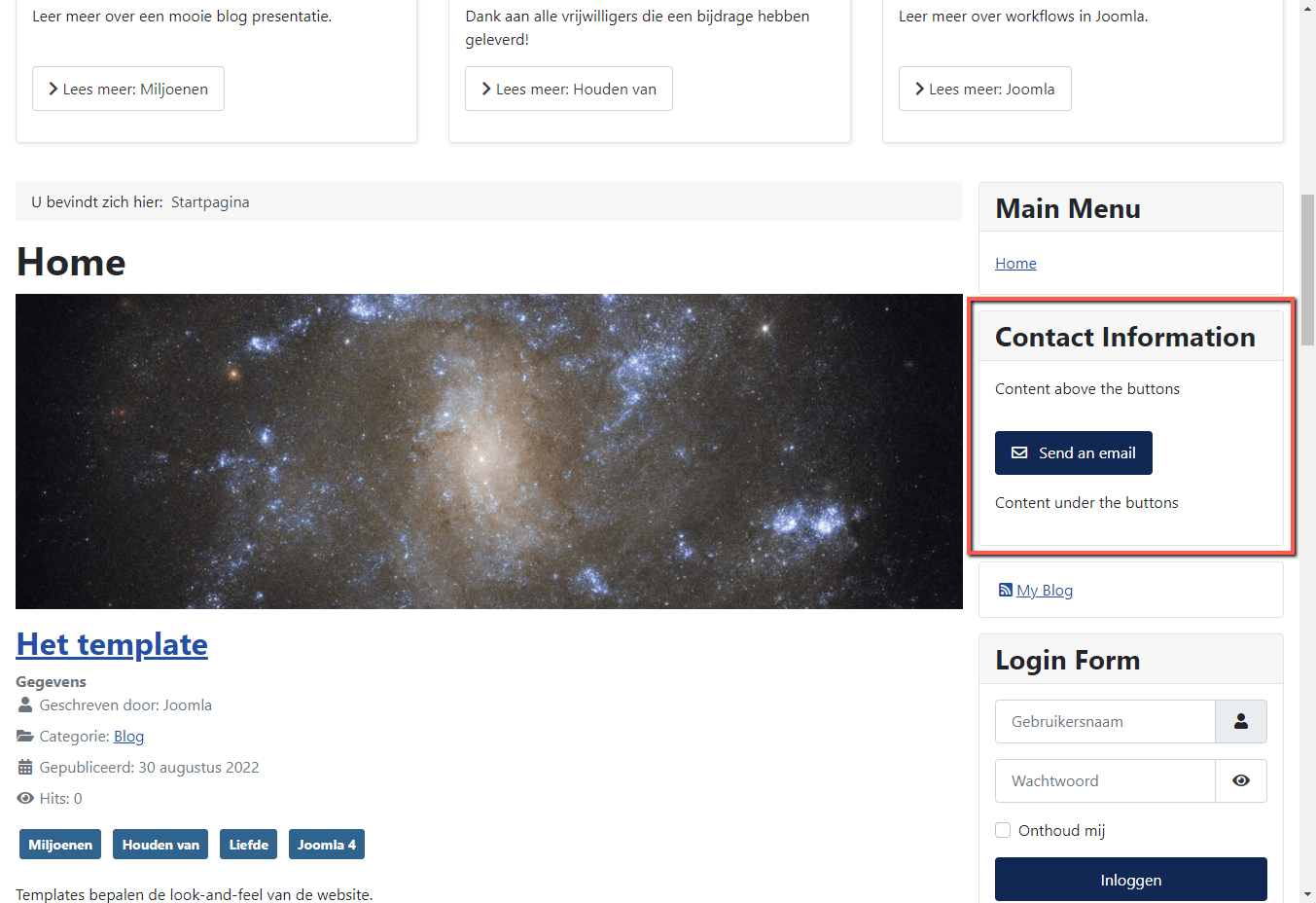 Joomla 4 front-end Final result Pretty Buttons